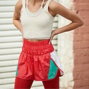 FP Movement by Free People - The Way Home Shorts - Red and White